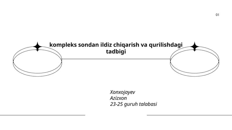 Kompleks sondan ildiz chiqarish va qurilishdagi tadbigi