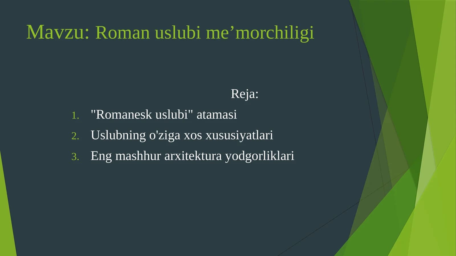 Roman uslubi me’morchiligi