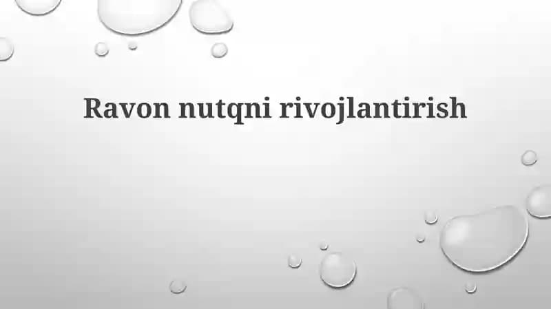 Nutq rivojlanishi
