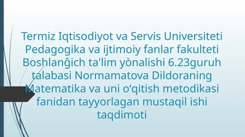 Maxraji 10 dan oshmagan kasrlarni taqqoslash