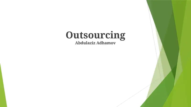 Outsourcing