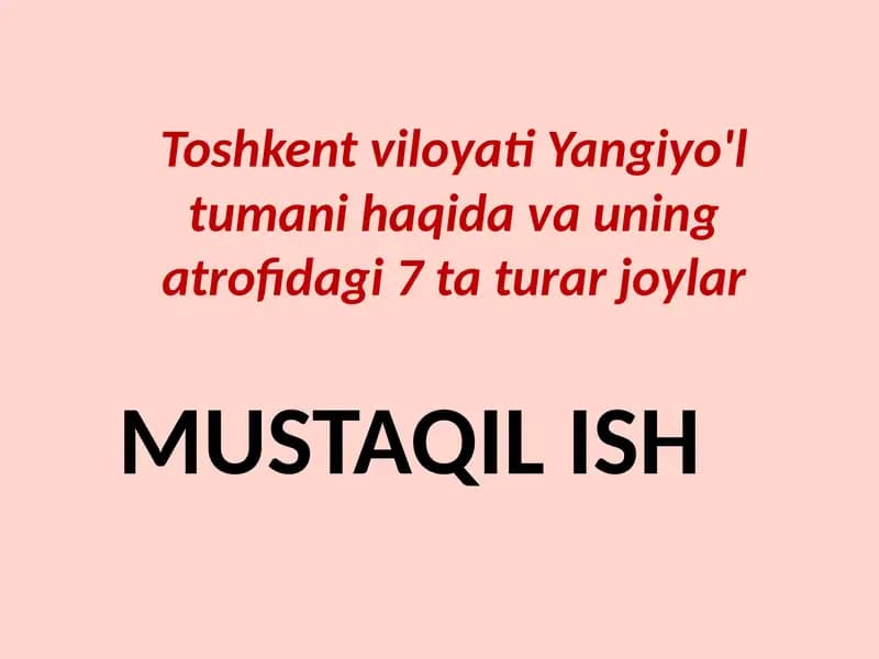Yangiyo'l tumani
