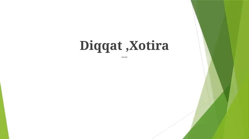 Diqqat va Xotira O'zaro Ta'siri