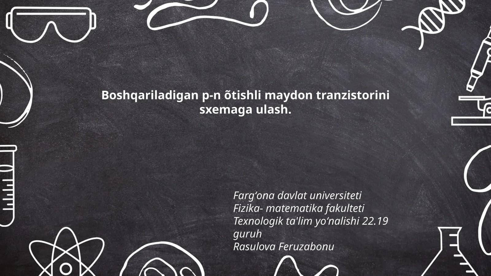 Tranzistorini sxemaga ulash