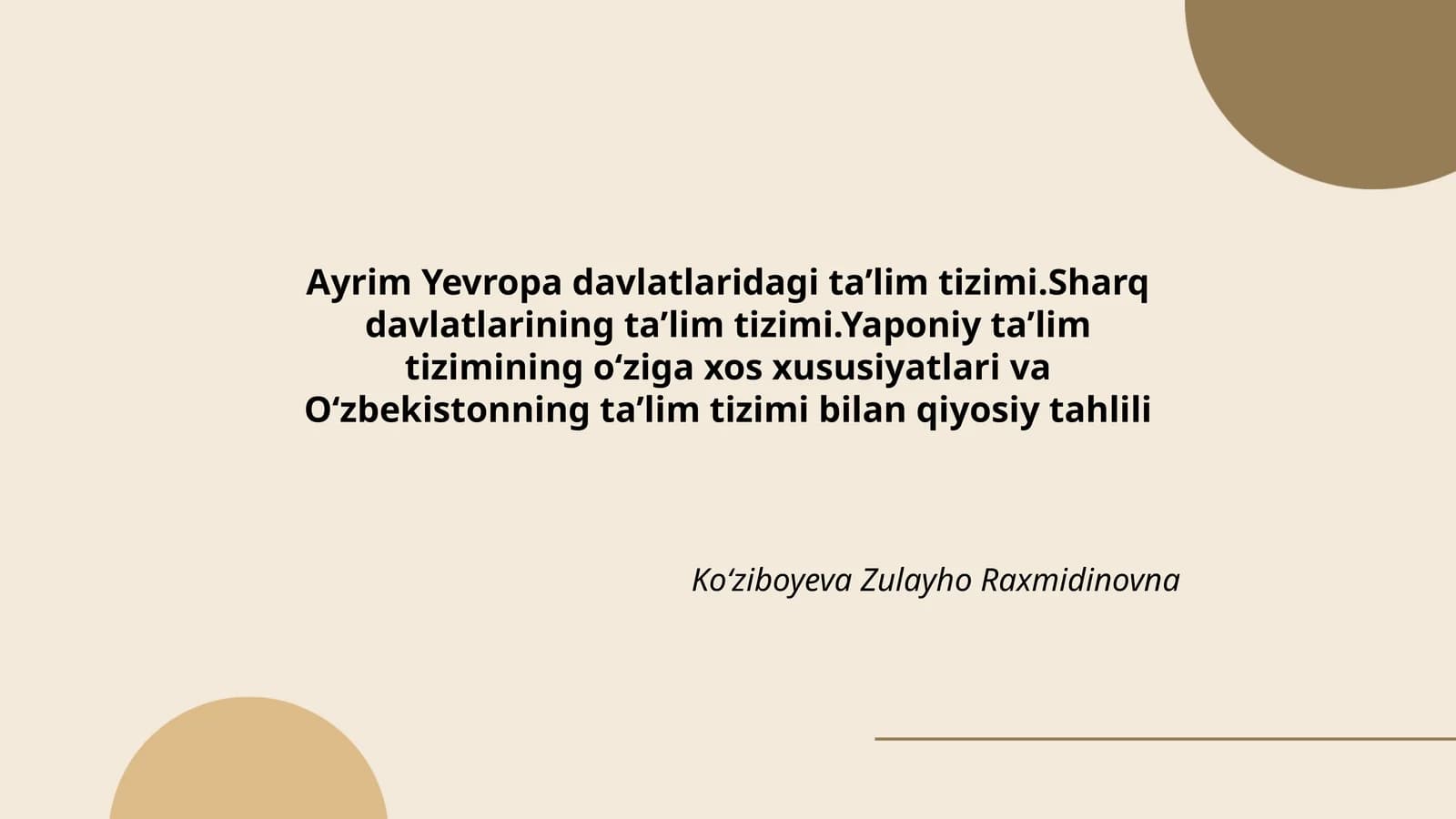 Ayrim Yevropa davlatlaridagi taʼlim tizimi