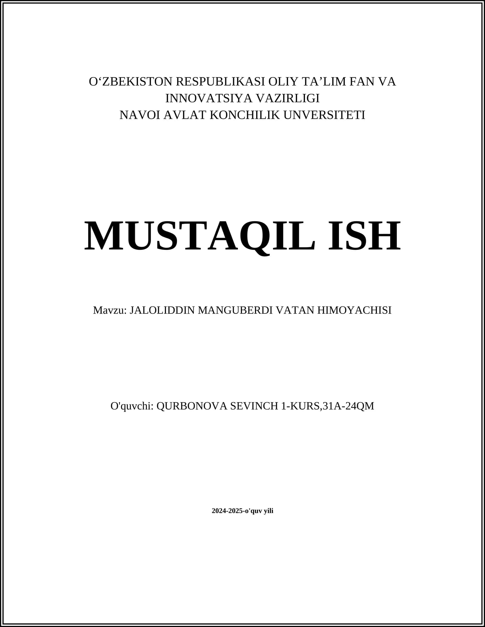 Jaloliddin Manguberdi: Tarixiy arxivlar