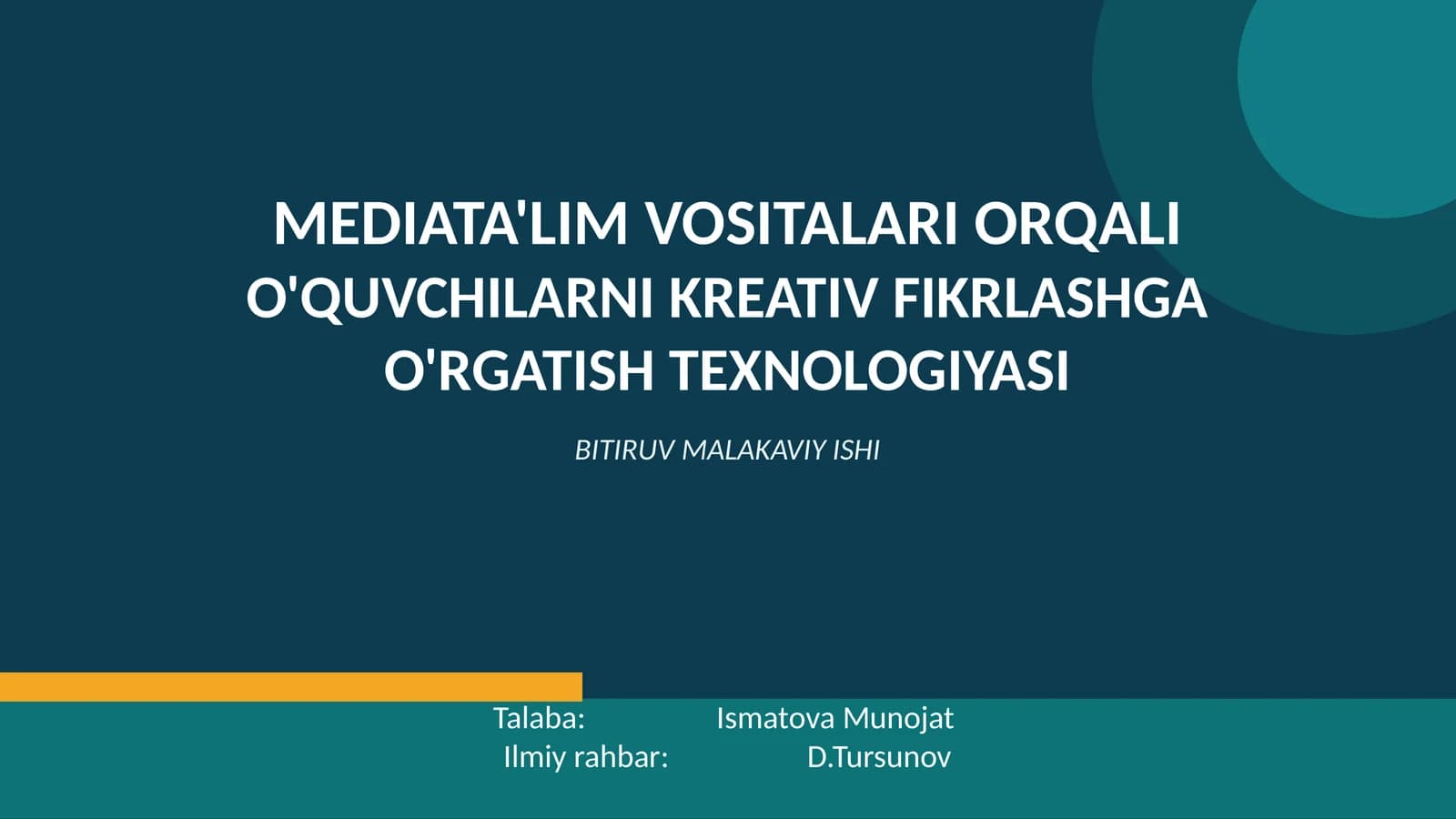Mediata'LIM VOSITALARI ORQALI