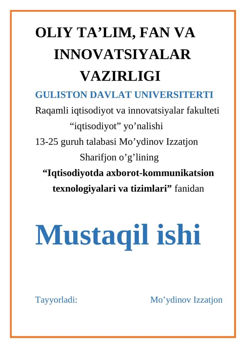 Taqdimotlarni ishlab chiqishning instrumental vositalari