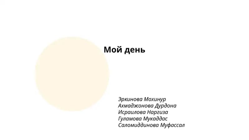 Мой день