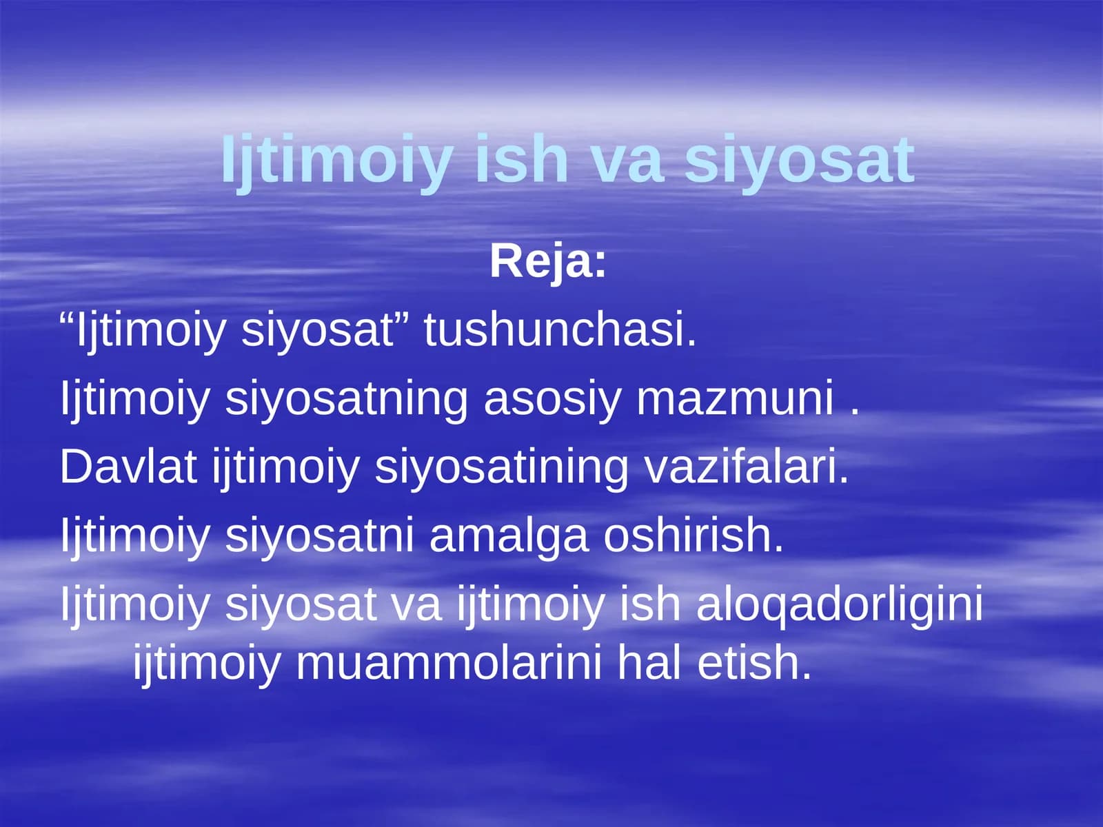 Ijtimoiy siyosat