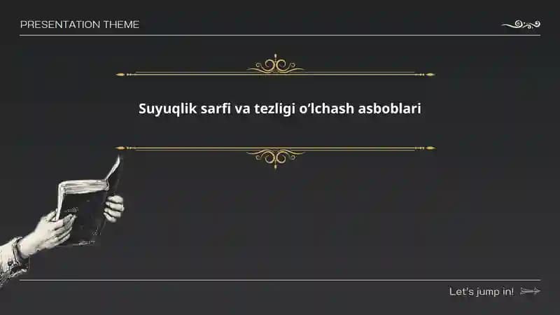 Suyuqlik sarfi va tezligi oʻlchash asboblari