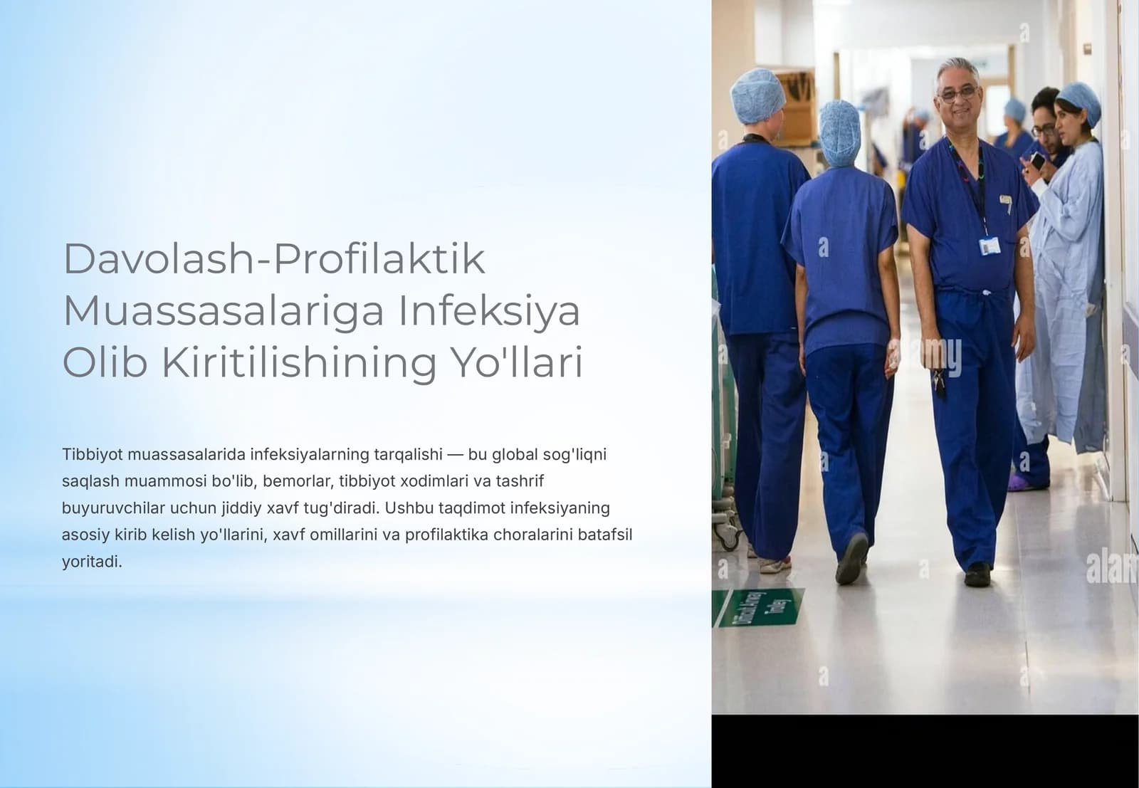 Davolash-Profilaktik Muassasalariga Infeksiya Olib Kiritilishining Yo'llari