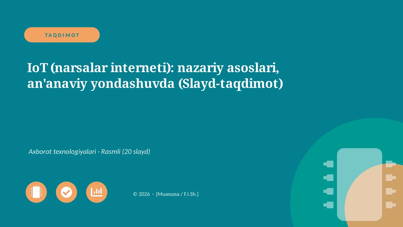 IoT (narsalar interneti): nazariy asoslari
