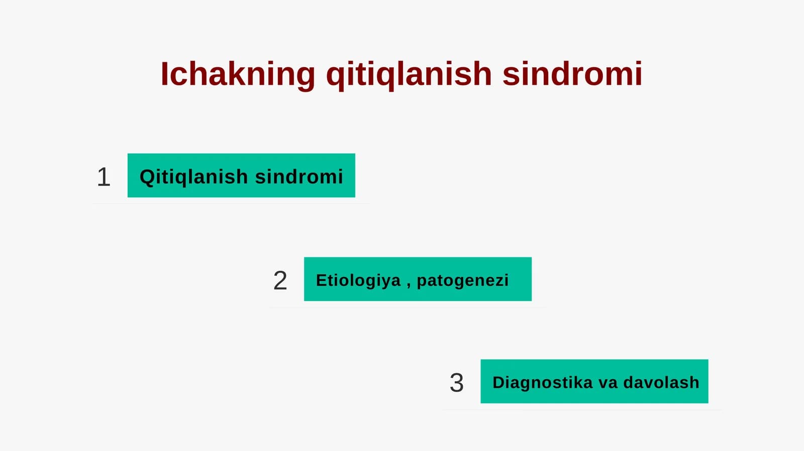 Bolalarda ichakning qitiqlanish sindromi