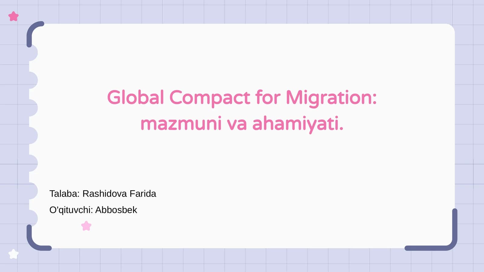 Global Compact for Migration: mazmuni va ahamiyati