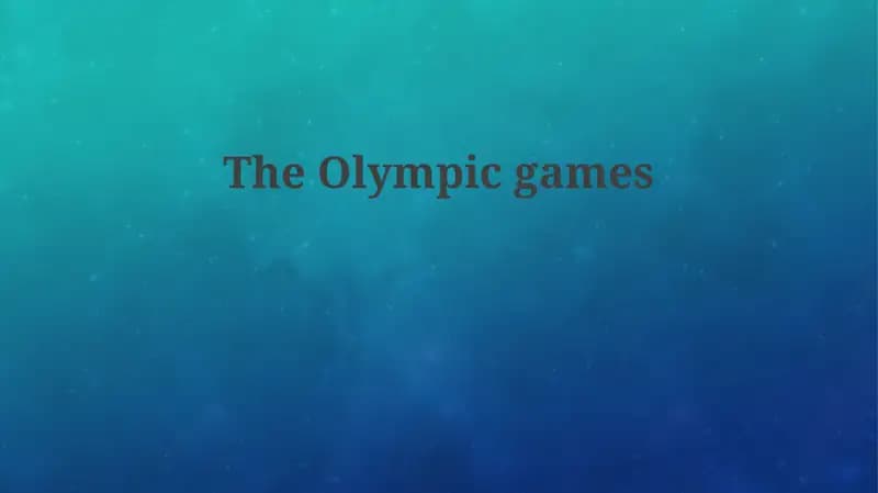 The Olympic games