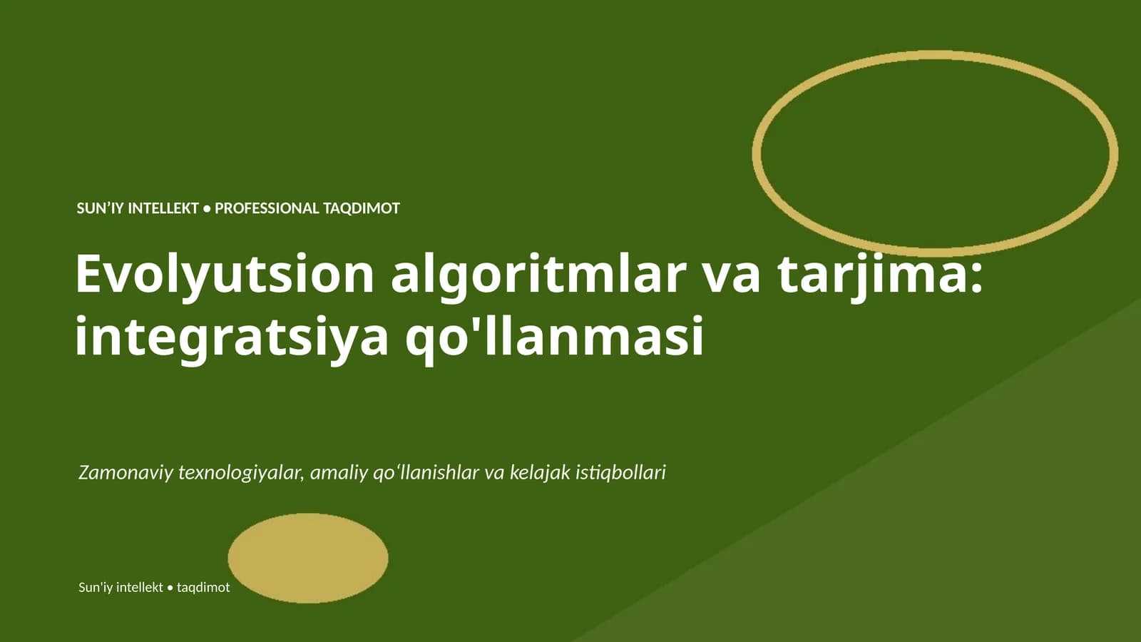 Evolyutsion algoritmlar va tarjima: integratsiya qo'llanmasi