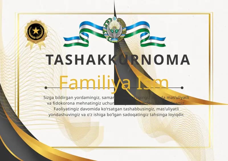 TASHAKKURNOMA