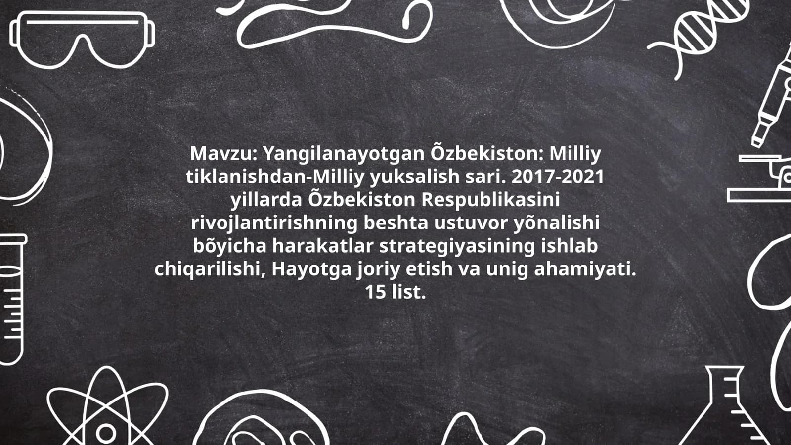 Yangilanayotgan Õzbekiston: Milliy tiklanishdan-Milliy yuksalish sari