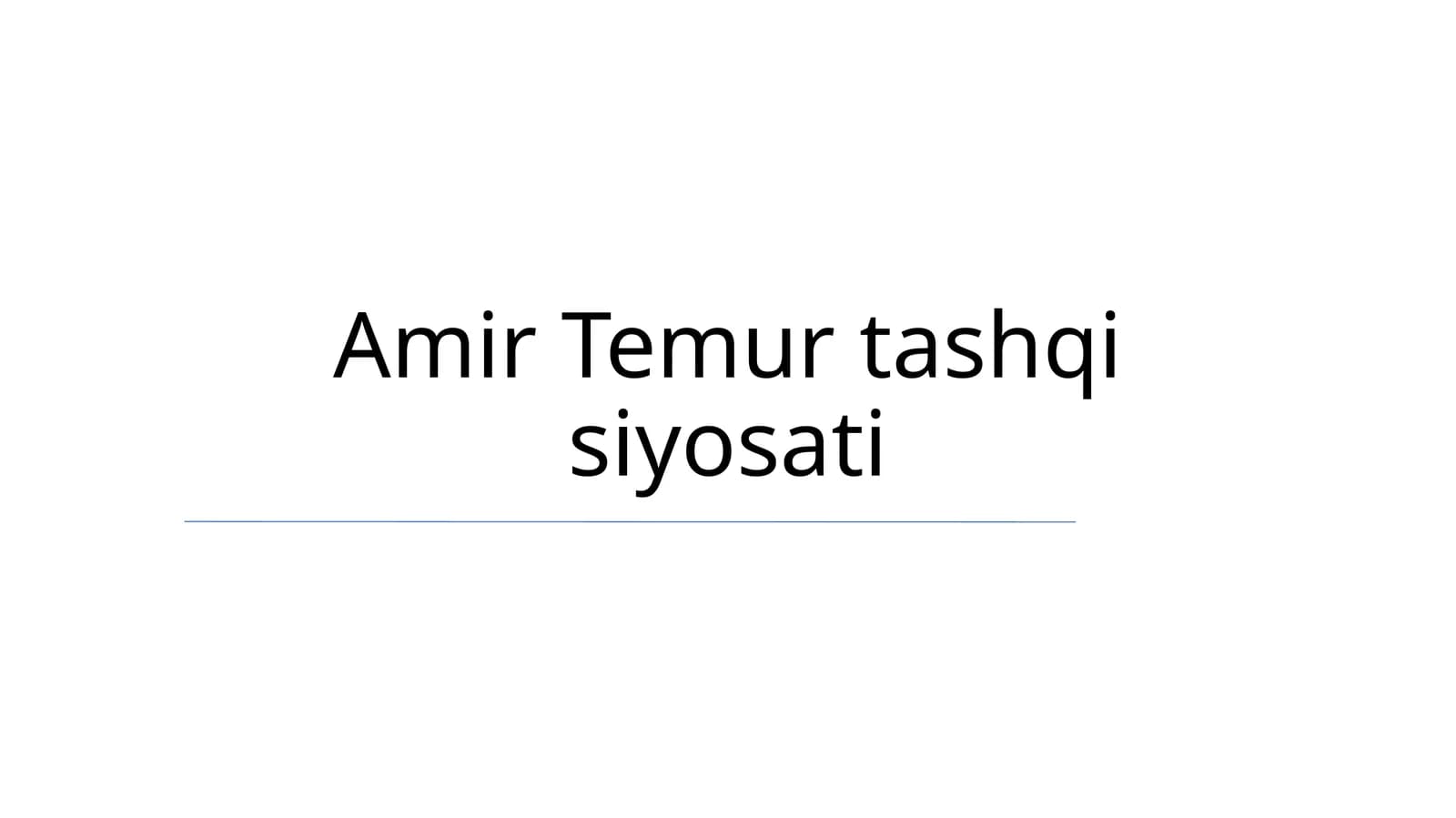 Amir Temur tashqi siyosati
