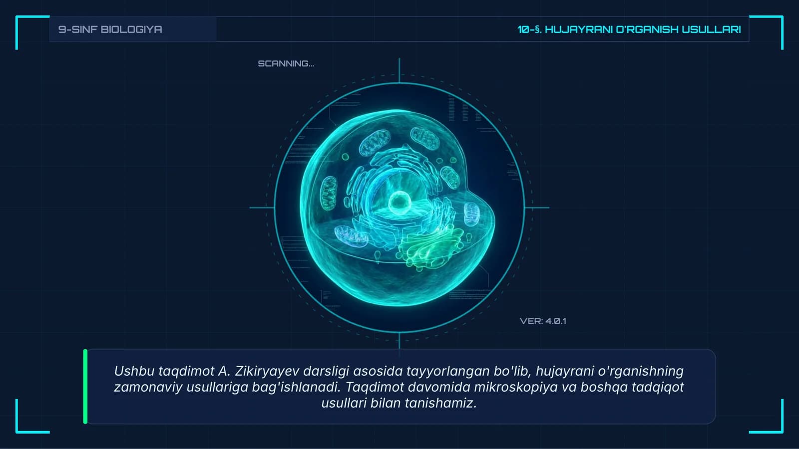 HUJAYRANI O'RGANISH USULLARI