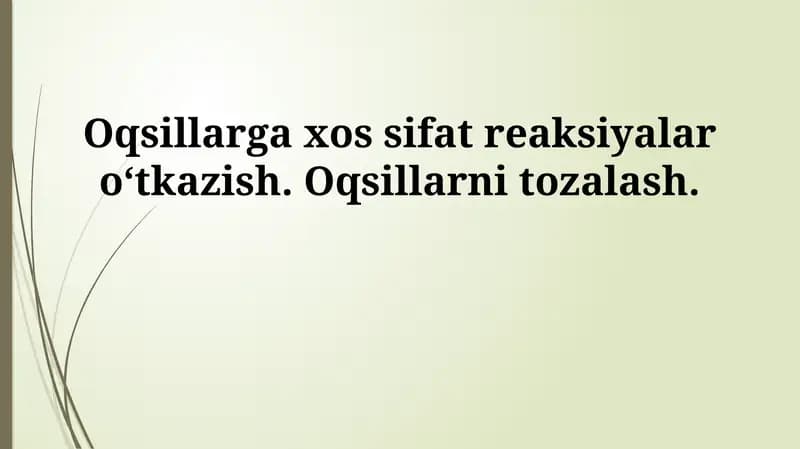 Proteinlarga xos sifat reaksiyalari
