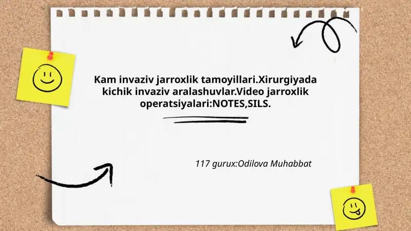 Kam invaziv jarrohlik prinsiplari va tarixiy rivojlanishi