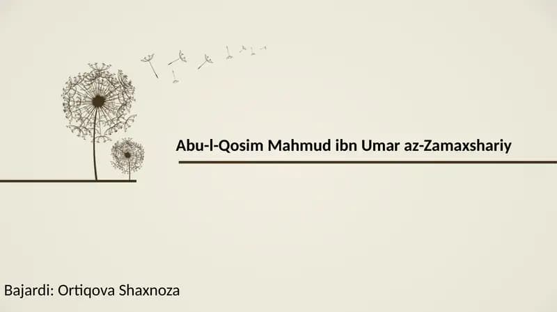 Abu-l-Qosim Mahmud ibn Umar az-Zamakhshariy