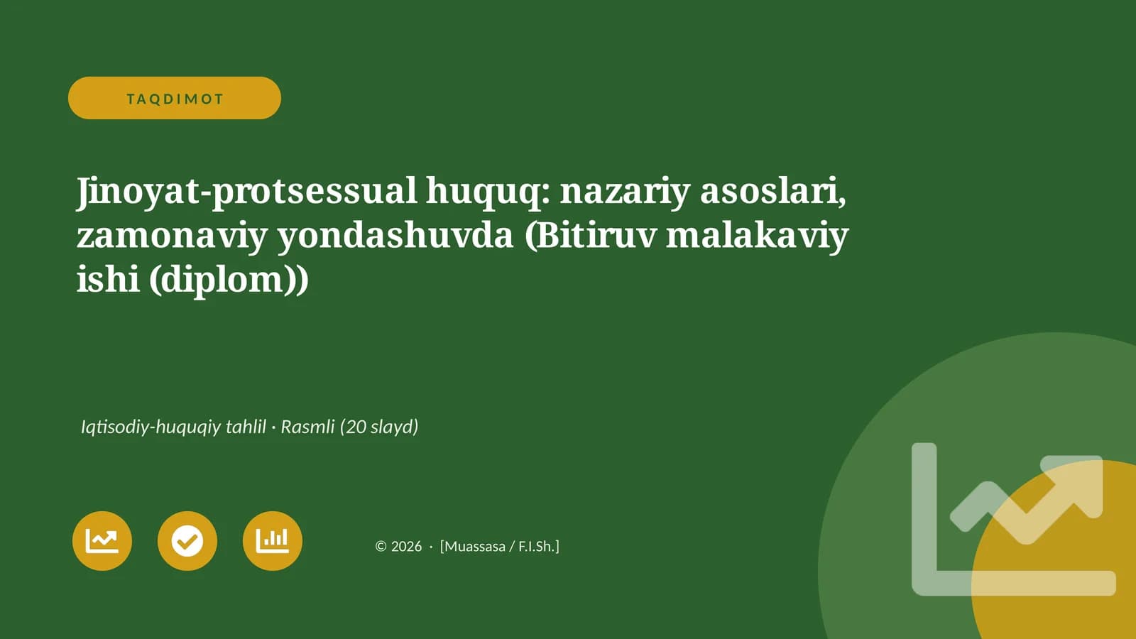 Jinoyat-protsessual huquq: nazariy asoslari, zamonaviy yondashuvda (Bitiruv malakaviy ishi (diplom))