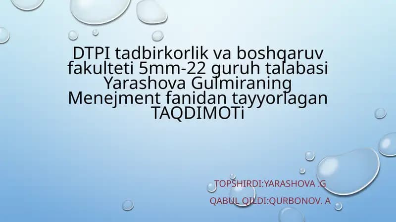 Menejment va madaniyat