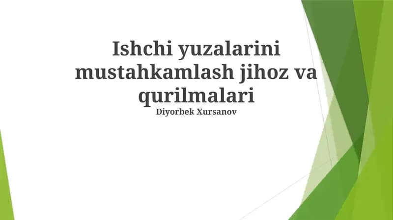 Betonni mustahkamlash texnologiyalari