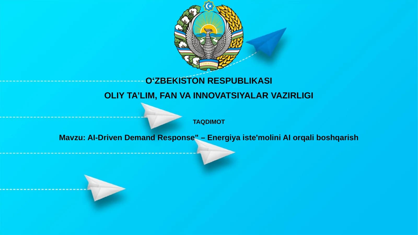 AI-Driven Demand Response" –Energiyaiste'moliniAIorqaliboshqarish