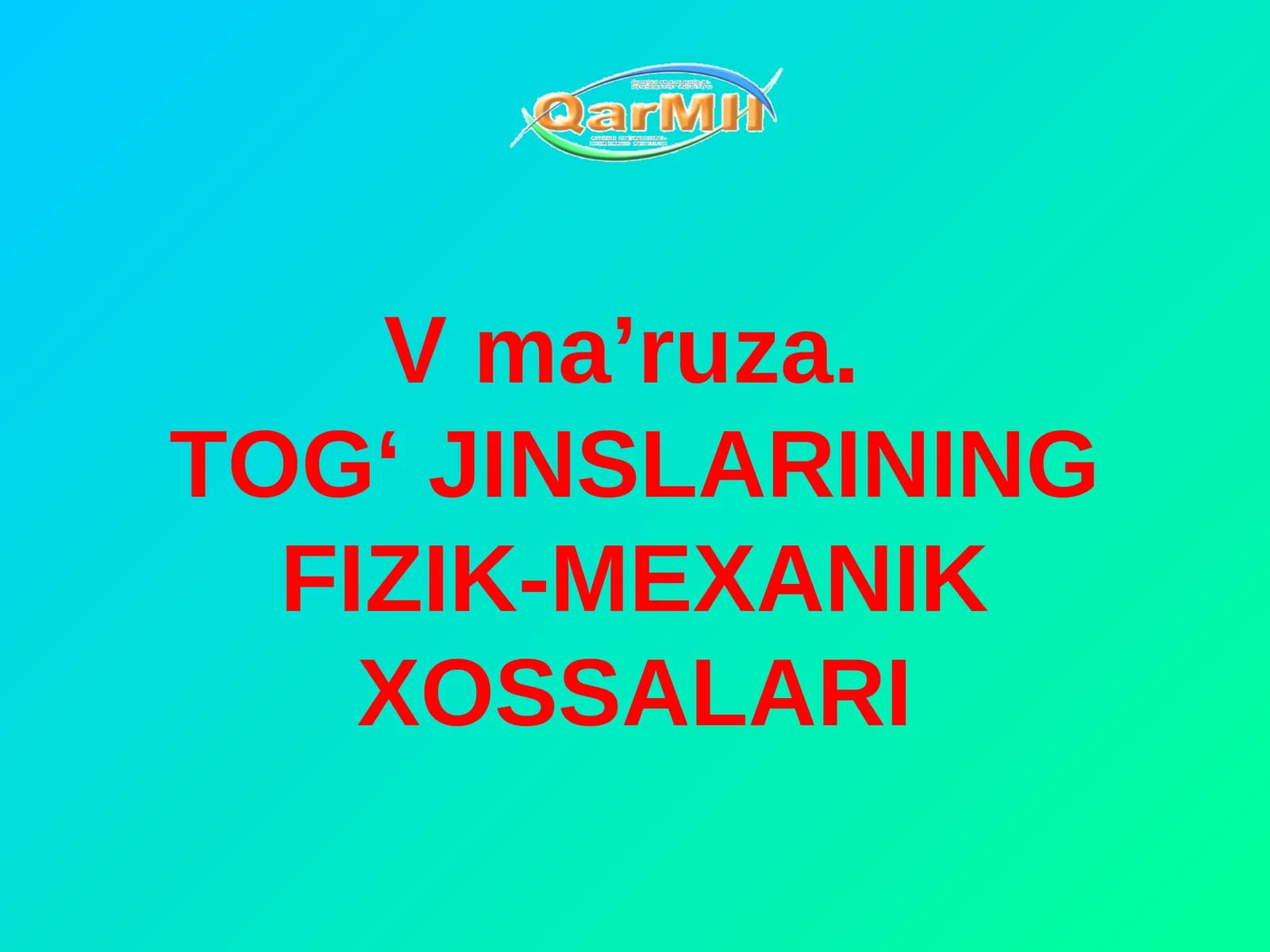 TOG‘ JINSLARINING FIZIK-MEXANIK XOSSALARI