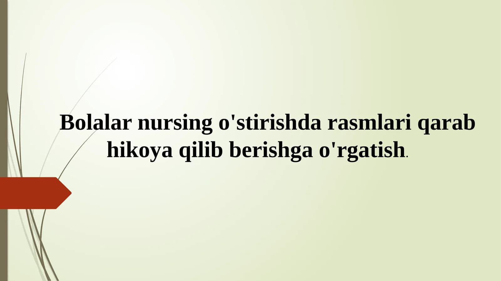 Bolalar nursing o'stirishda rasmlari qarab hikoya qilib berishga o'rgatish