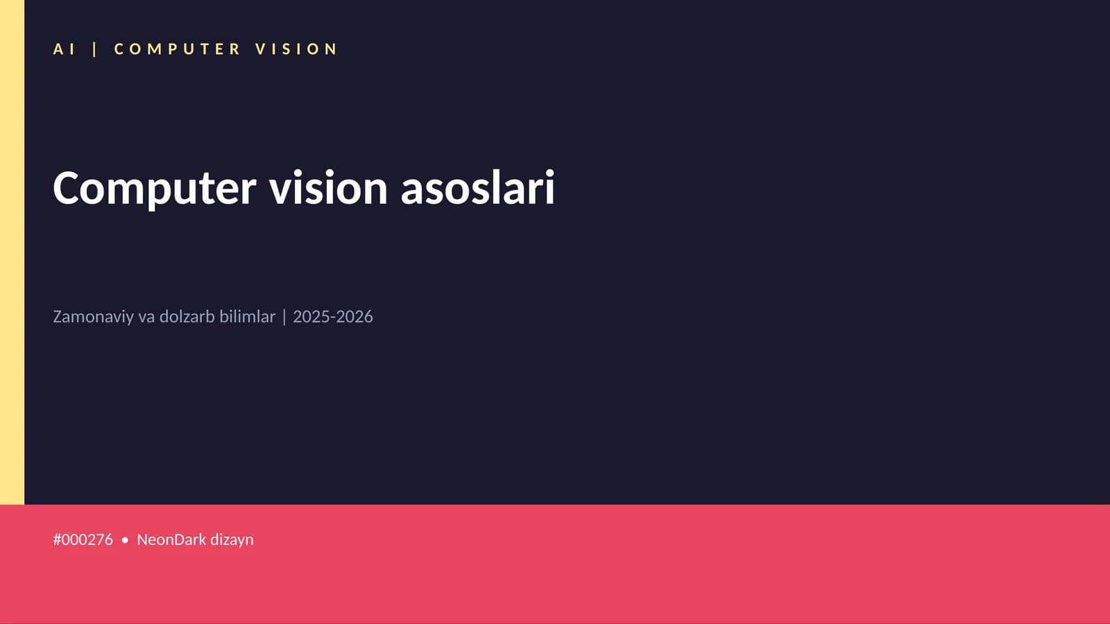 Computer vision asoslari