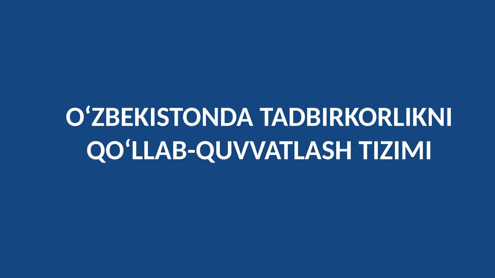 O‘ZBEKISTON DAVLATI DAVLAT BAJARILARINI TA'TMINLASH TIZIMI