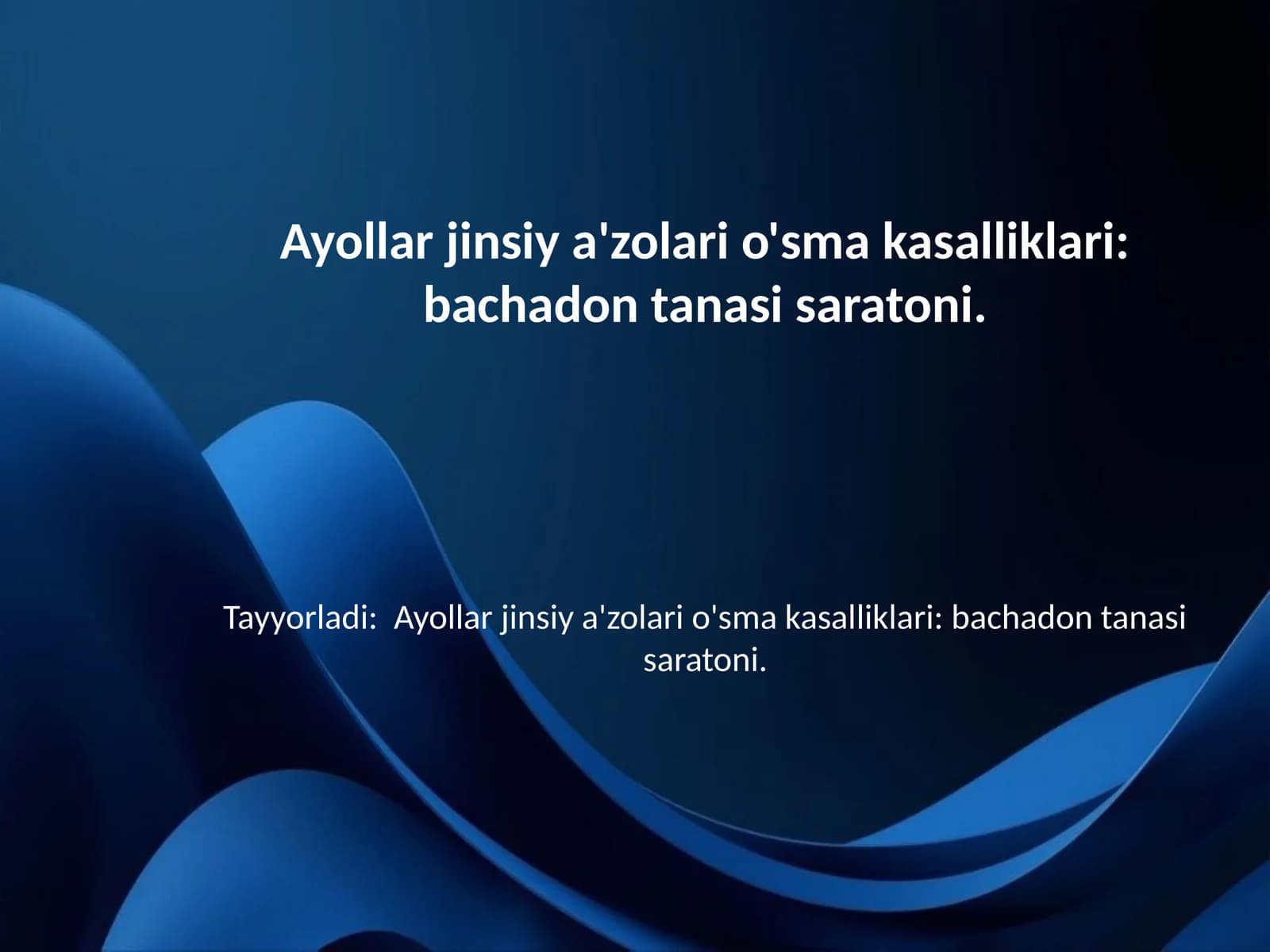 Bachadon tanasi saratoni: Umumiy tushuncha va xavf omillari