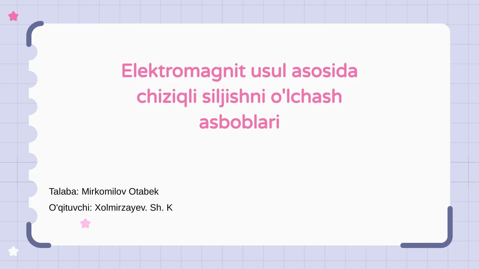 Chiziqli siljishni o'lchash asboblari