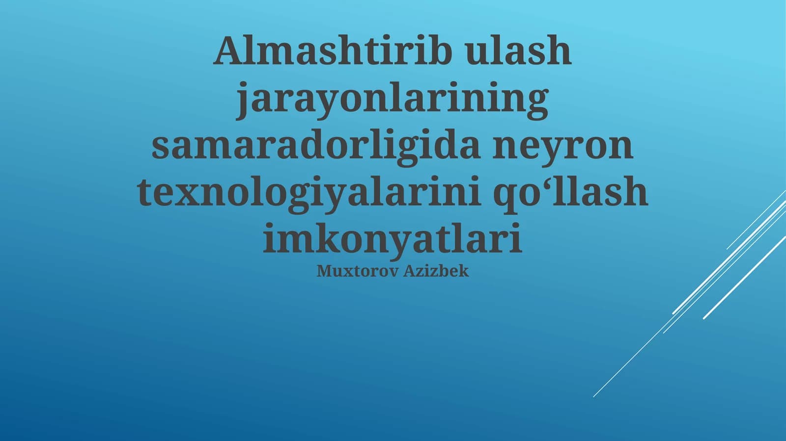 Neyron texnologiyalari