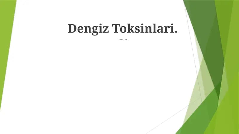 Dengiz Toksinlari