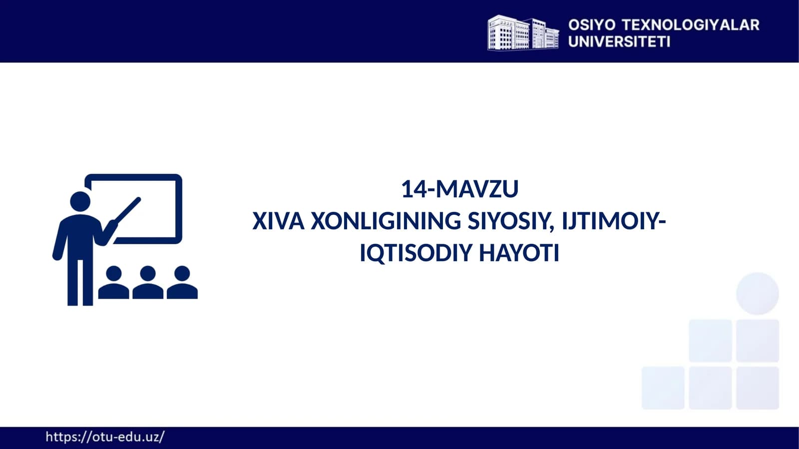 XIVA XONLIGINING SIYOSIY, IJTIMOIY-IQTISODIY HAYOTI
