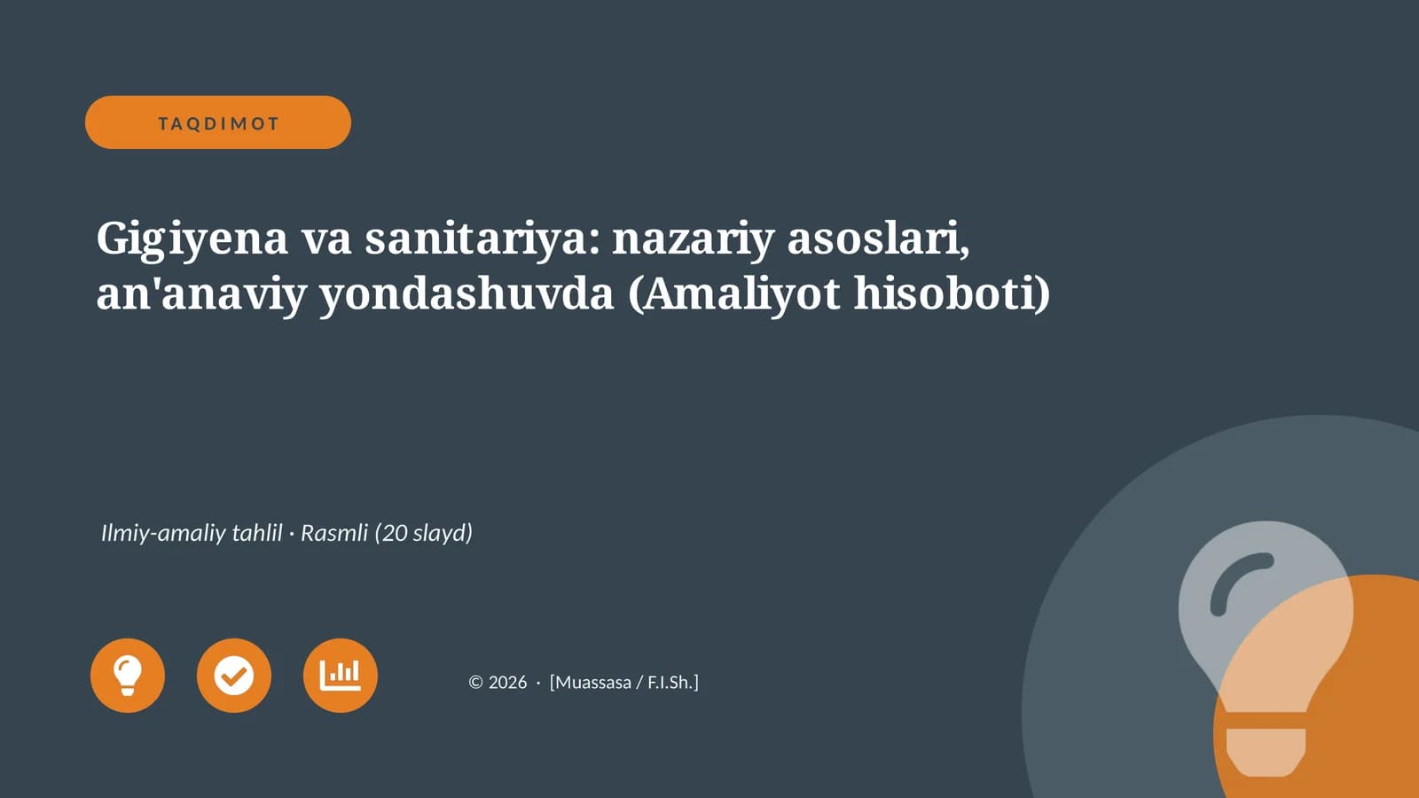 Gigiyena va sanitariya: nazariy asoslari, an'anaviy yondashuvda