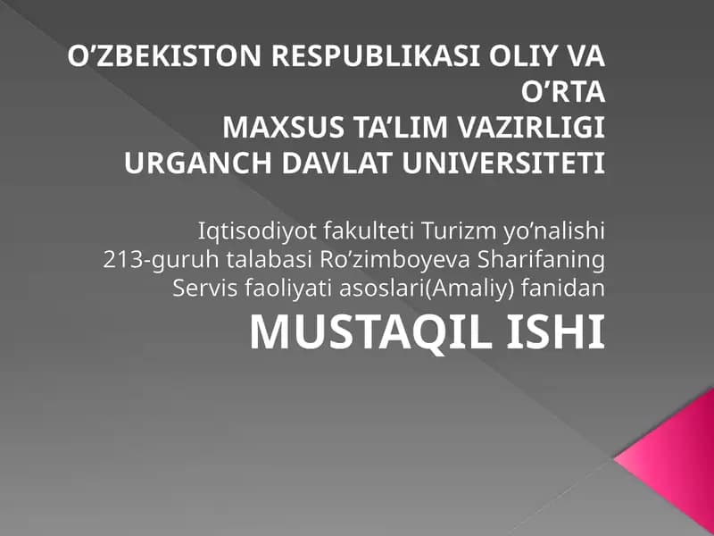 RESTORANLARDA MEHMONLAR ISHONCHI. BARLARDAGI SERVIS
