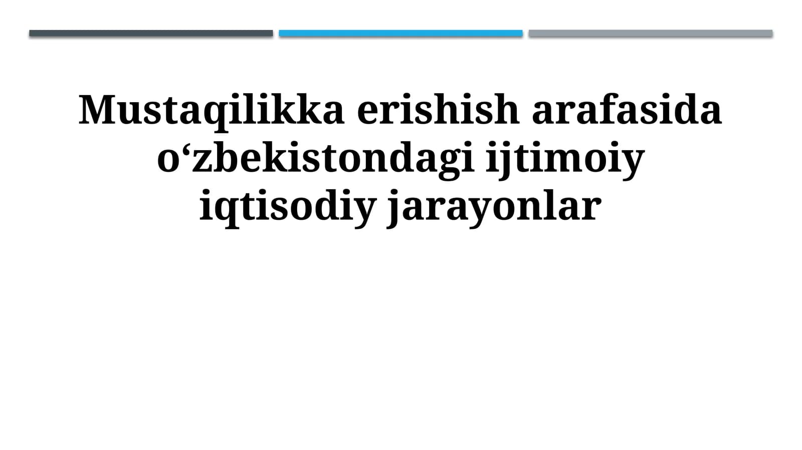Mustaqilikka erishish arafasida oʻzbekistondagi ijtimoiy iqtisodiy jarayonlar