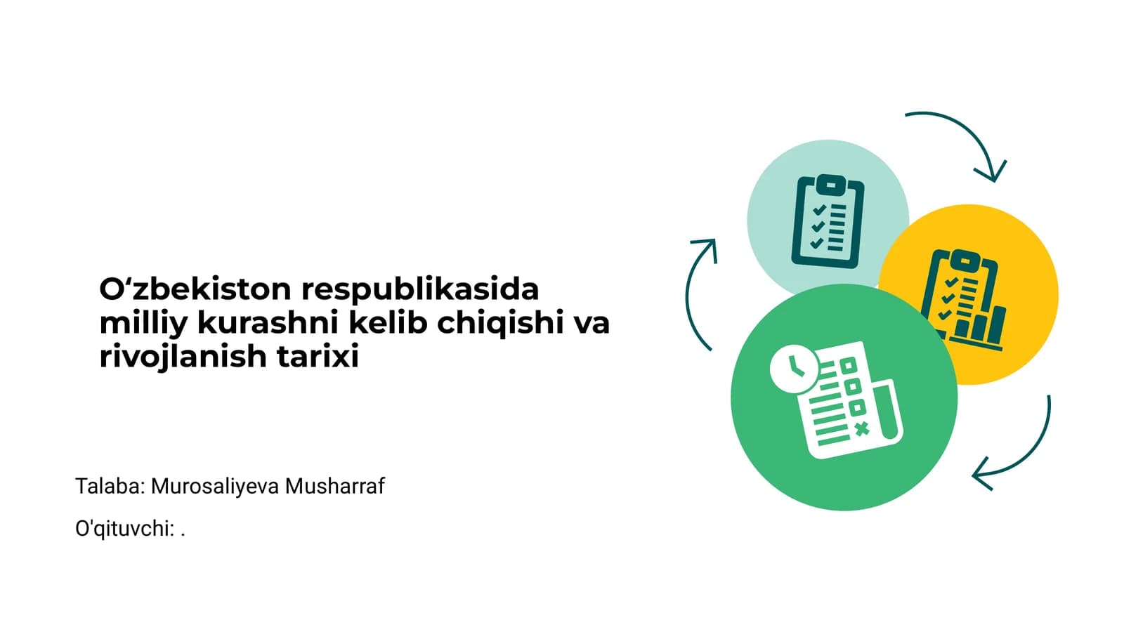 O‘zbekiston respublikasida milliy kurashni kelib chiqishi va rivojlanish tarixi