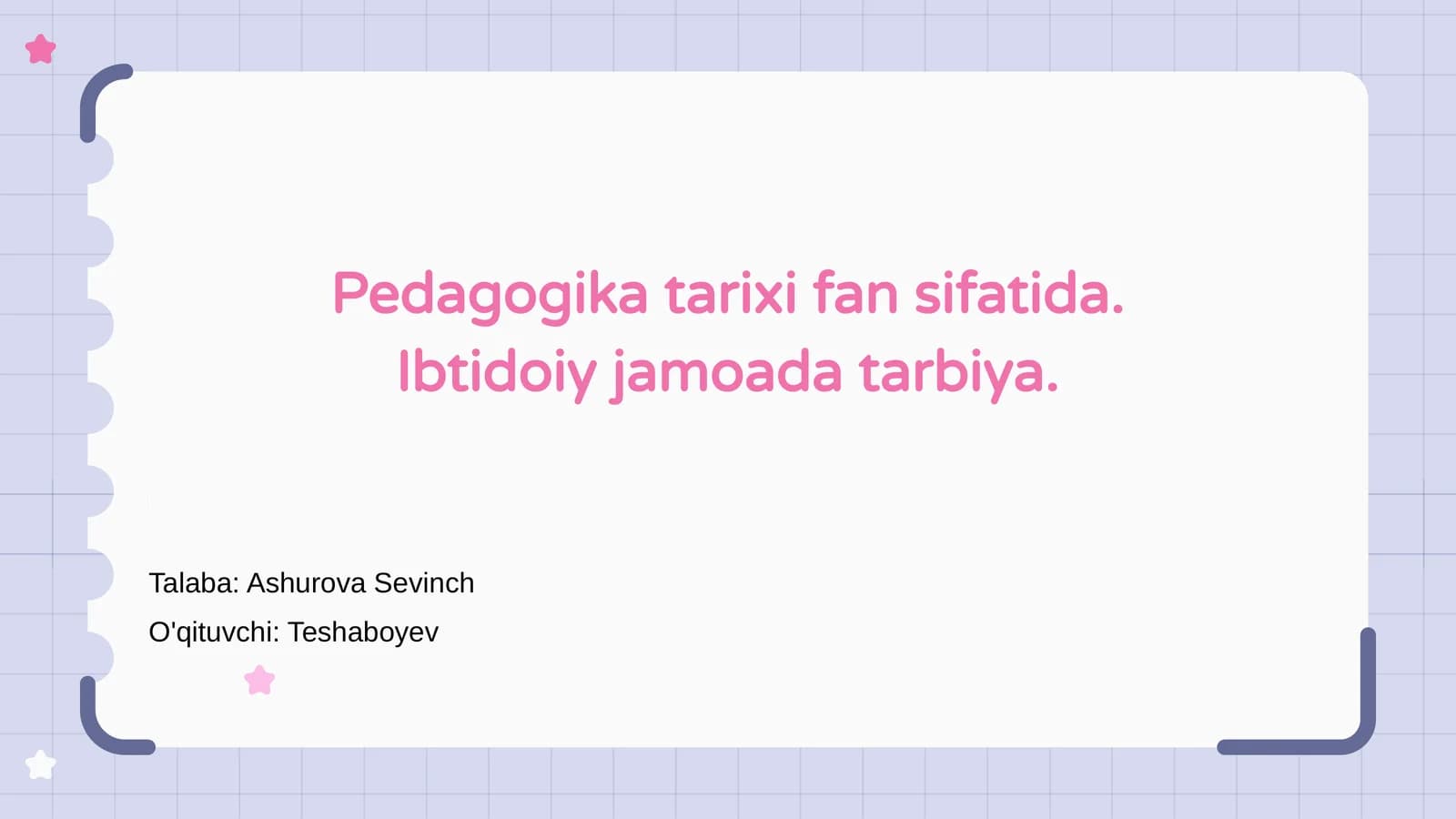 Pedagogika tarixi fan sifatida