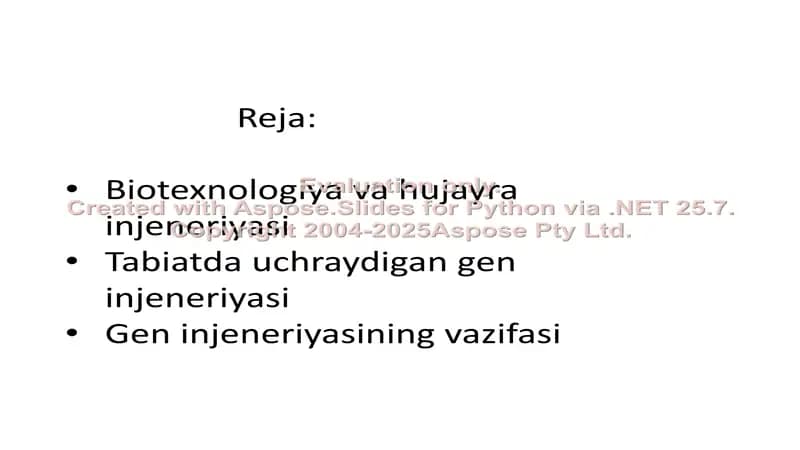 Biotexnologiya va hujayra injeneriyasi