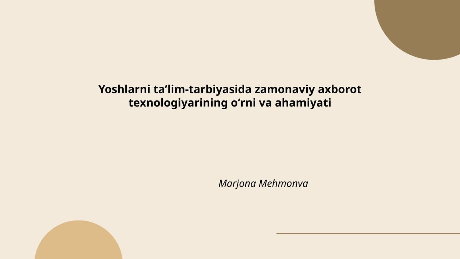 Masofaviy taʼlim va onlayn platformalarning yoshlar uchun afzalliklari