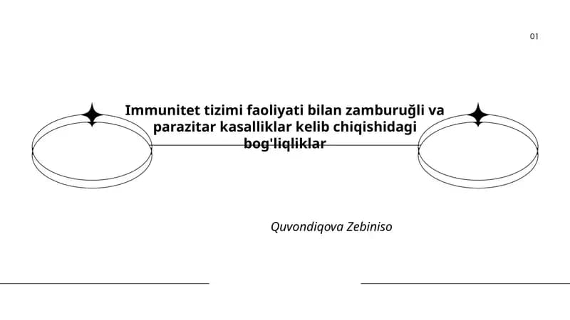 Immunitet tizimi faoliyati bilan zamburuğli va parazitar kasalliklar kelib chiqishidagi bog'liqliklar