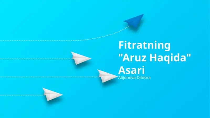 Fitratning "Aruz Haqida" Asari